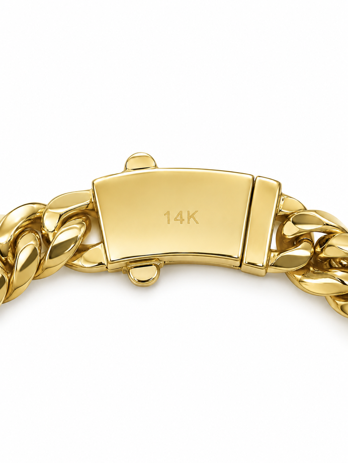 ICED CLASP CUBAN(GOLD) 8MM