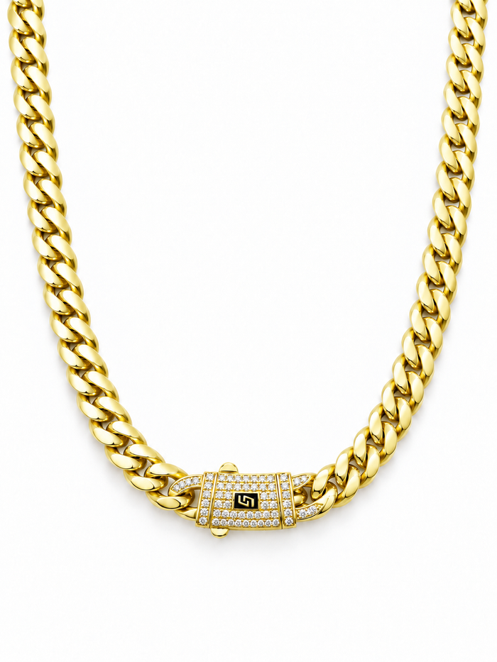 ICED CLASP CUBAN(GOLD) 6MM