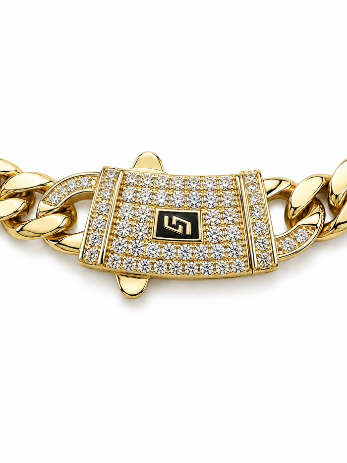 ICED CLASP CUBAN(GOLD) 6MM