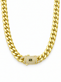 ICED CLASP CUBAN(GOLD) 8MM