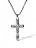 ICED CROSS (SILVER) 3MM