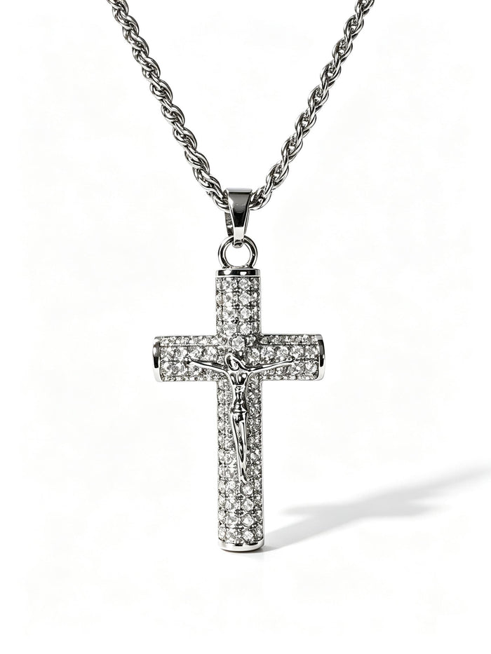 ICED CROSS (SILVER) 3MM