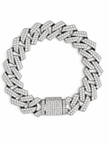 ICEOUT CUBAN BRACELET(SILVER) 15MM