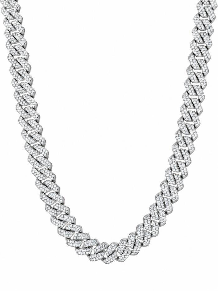 ICEOUT CUBAN CHAIN(SILVER) 15MM