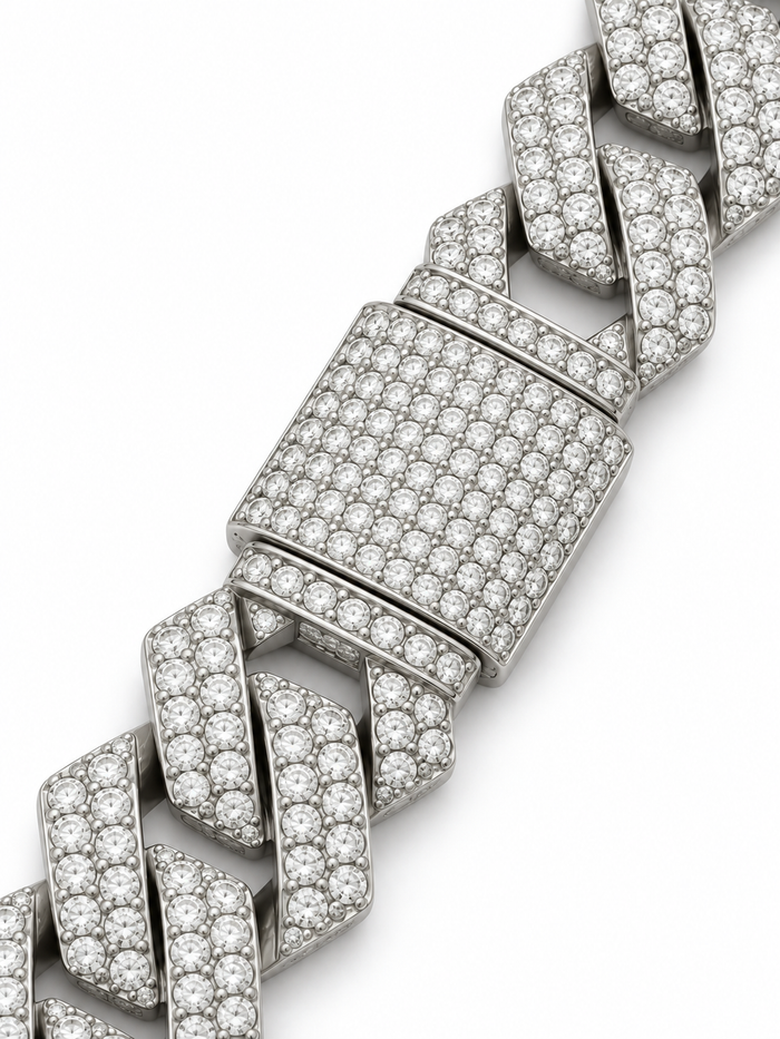 ICEOUT CUBAN BRACELET(SILVER) 15MM