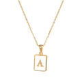Initial Pendant Letter 18K Gold-plated Stainless Steel Necklace