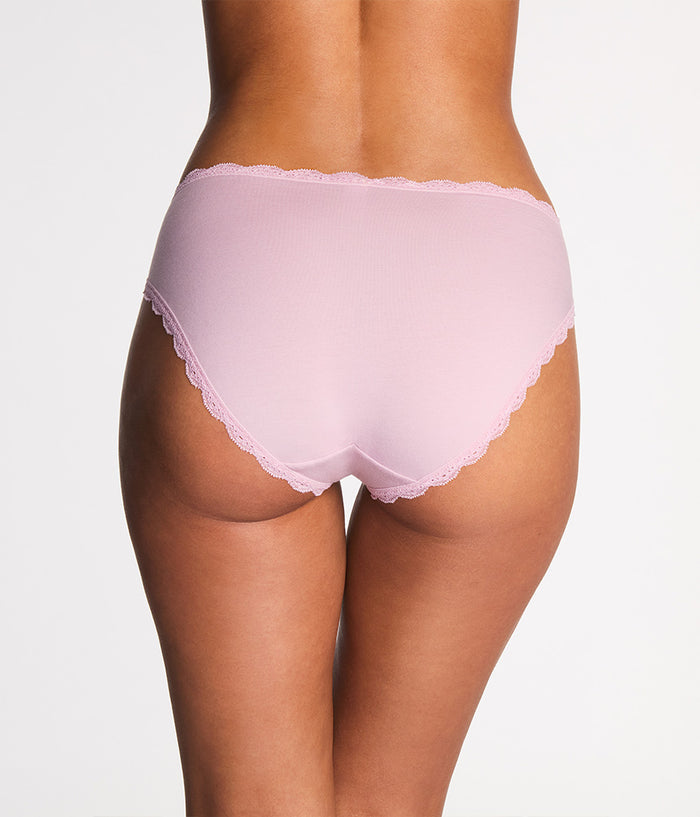 Inspired Eyelet Hi-Leg: Dusk Pink