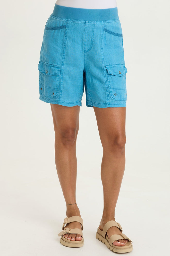 XCVI Jayci Linen Cargo Short