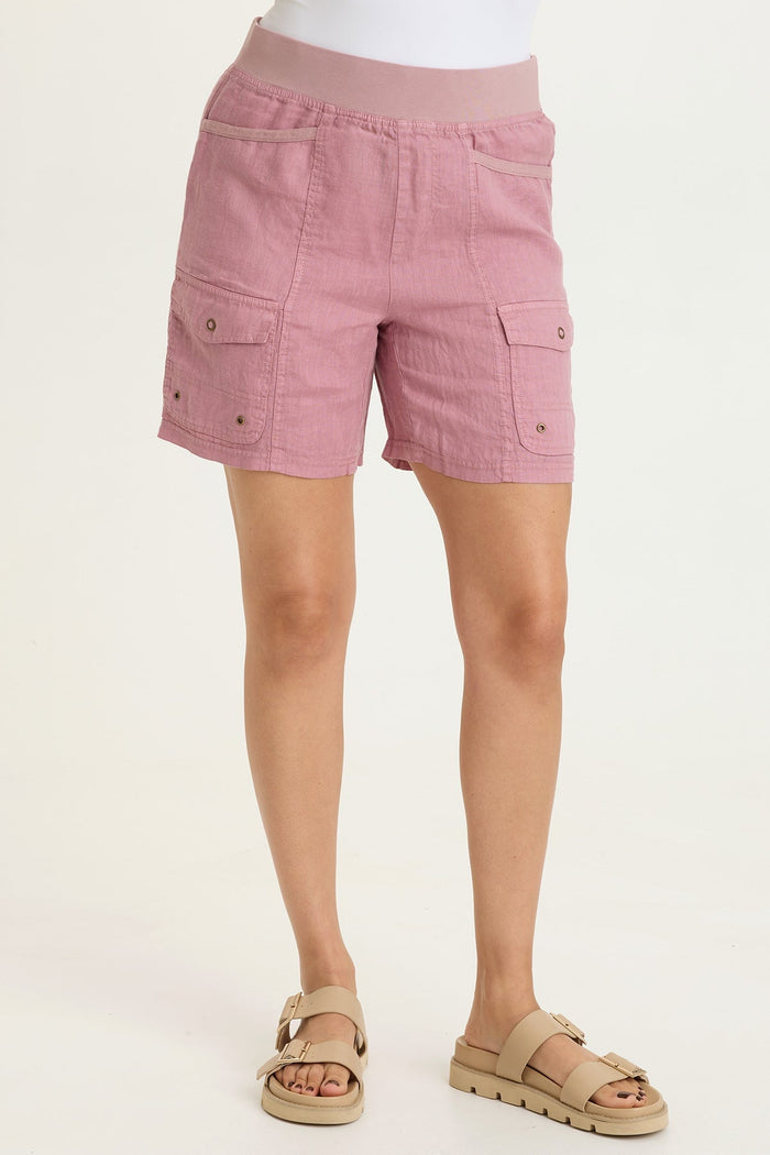 XCVI Jayci Linen Cargo Short