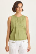 Wearables Jerilene Voile Pintuck Tank