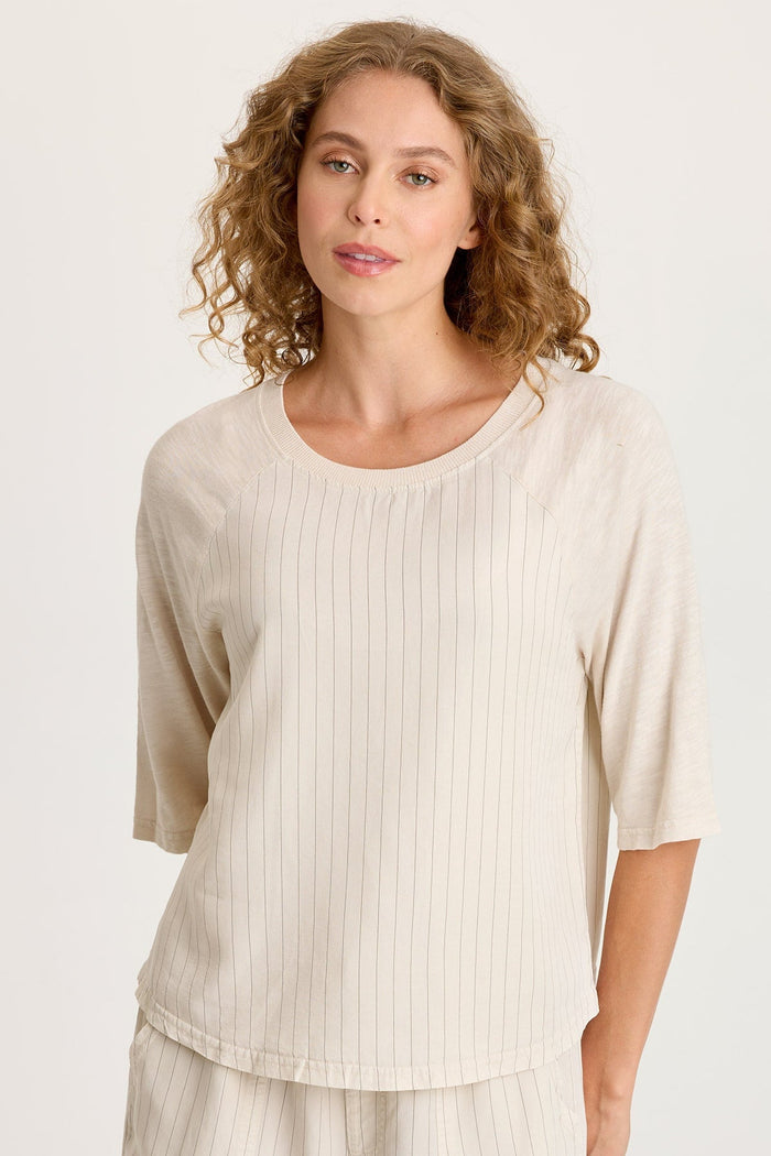 XCVI Jory Pinstripe Raglan Top