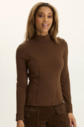 Wearables Kari Jersey Mock-Neck Peplum Top