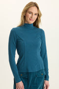 Wearables Kari Jersey Mock-Neck Peplum Top
