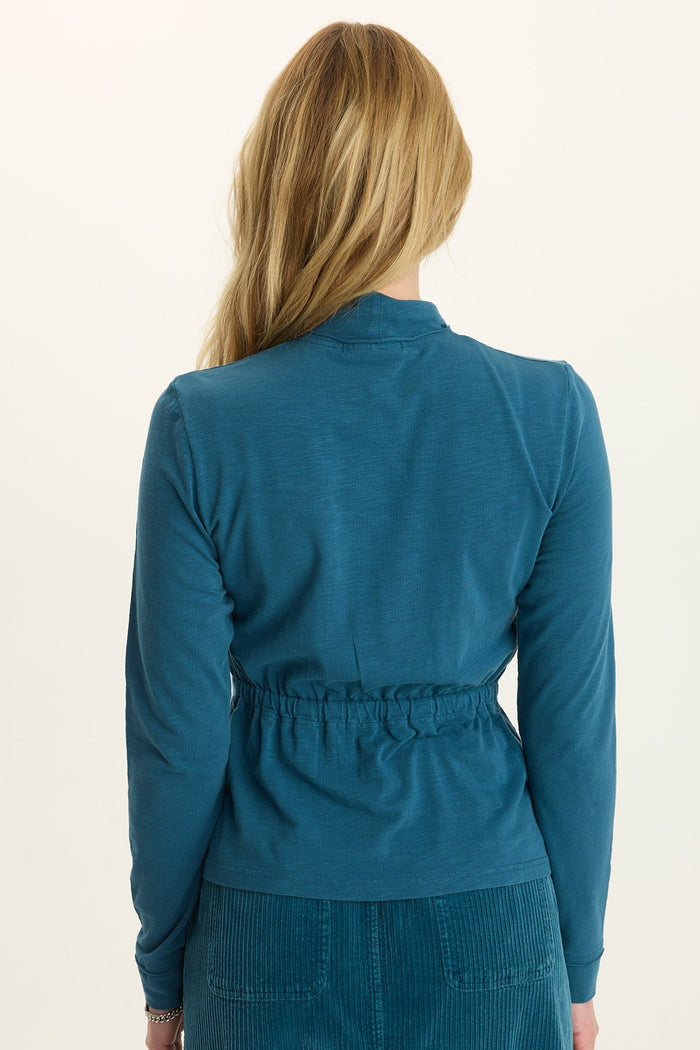 Wearables Kari Jersey Mock-Neck Peplum Top