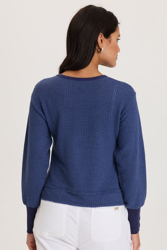 XCVI Kelsoe Buttoned Cuffs Thermal Long Sleeve Top