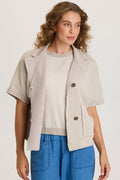 XCVI Kennison Short Sleeve Fleece Capelet