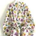 Kids Unisex Robe - Cotton Hand Block Print Fabric - Quirky Owl