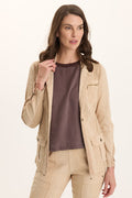 XCVI Kirklyn Textured Jacquard Novelty Stretch Blazer