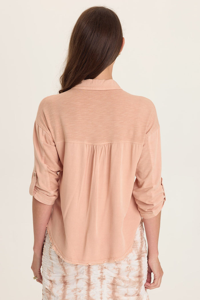 Wearables Knapp Distressed Cargo Button-Up