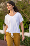 Wearables Knit Bower Cinchable Hem Top