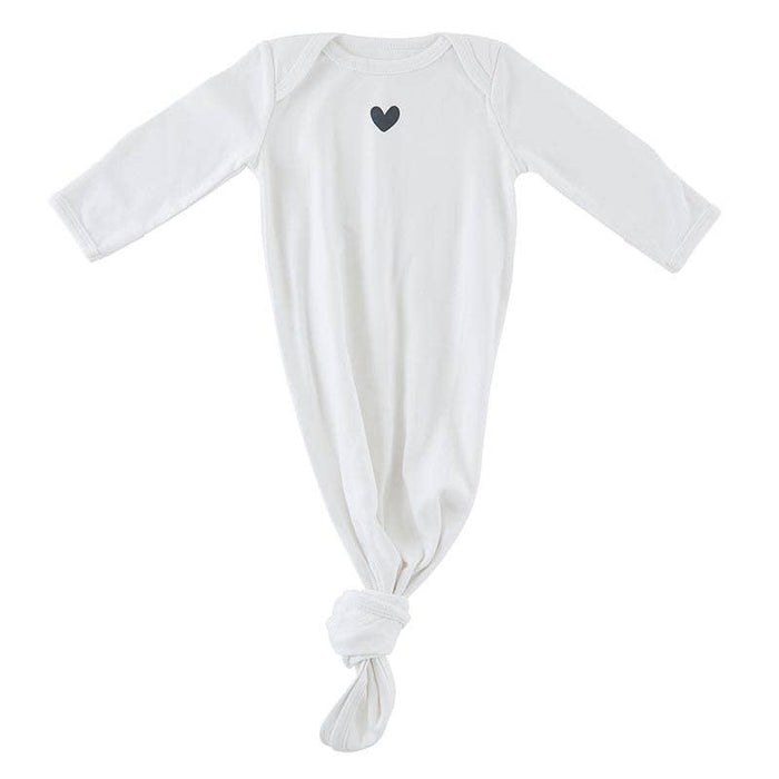 Knotted Gown - Heart: 0-6 mo