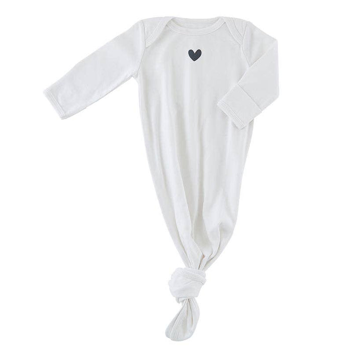 Knotted Gown - Heart: 0-6 mo