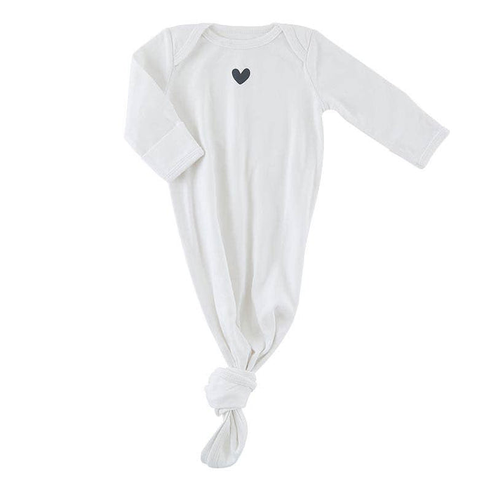 Knotted Gown - Heart: 0-6 mo