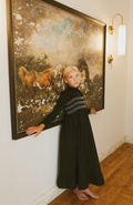 L by Ladida Black Smocked Maxi Jumper