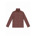 L by Ladida Brown Floral Trellis Turtleneck