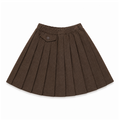 L by Ladida Brown Wool Pleated Skirt
