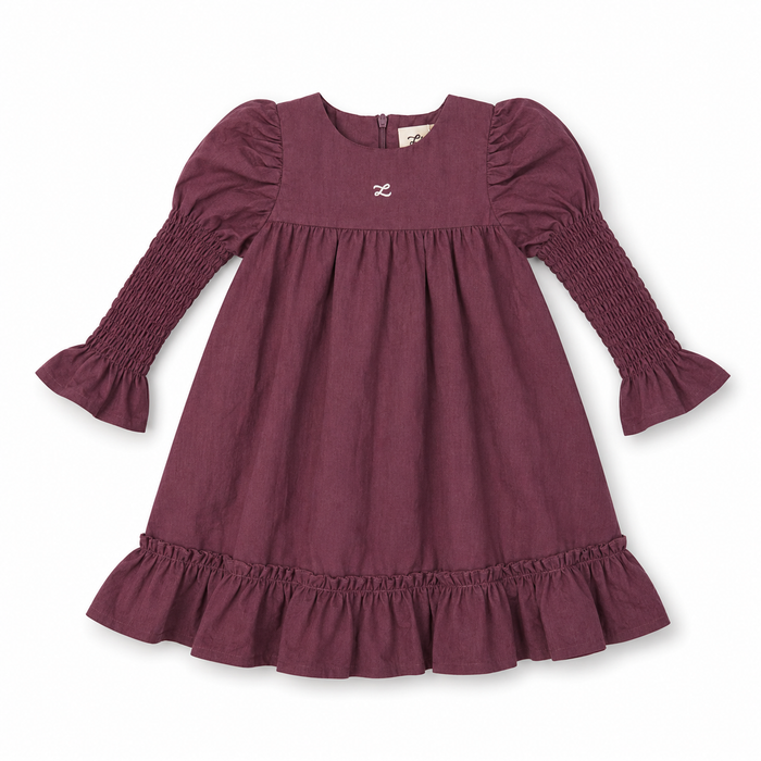 L by Ladida Burgundy Smocked Robe