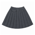L by Ladida Gray Wool Pleated Skirt