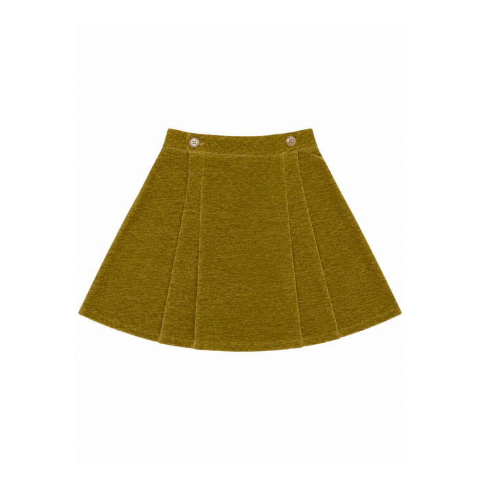 L by Ladida Mustard Pleated Skirt