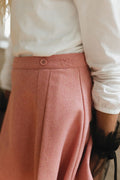 L by Ladida Pink Wool Pleated Skirt