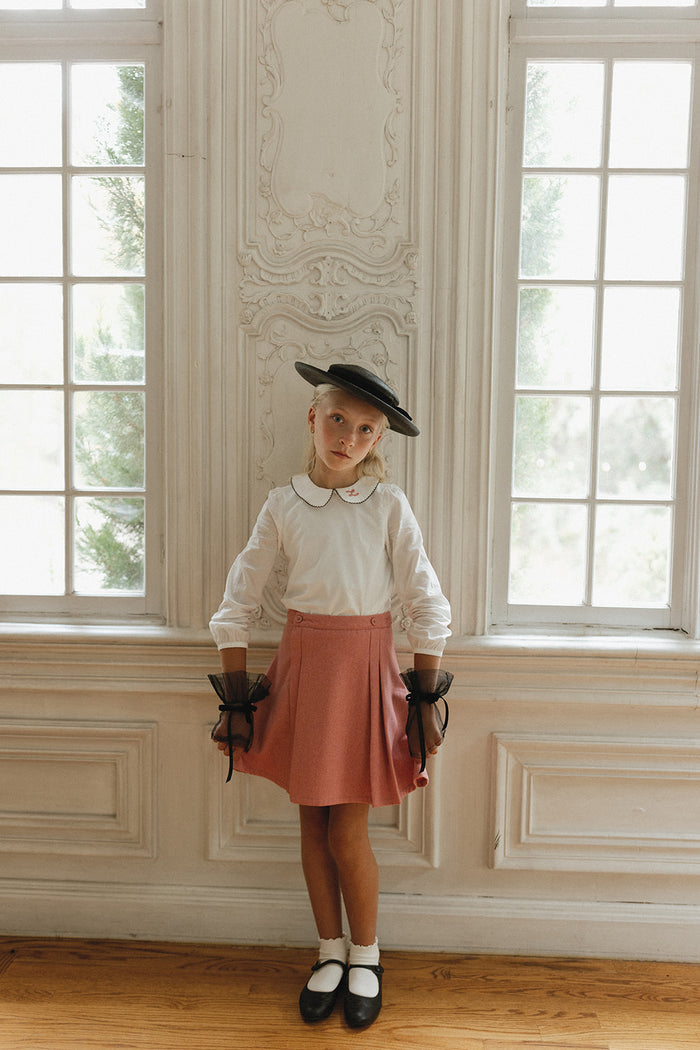L by Ladida Pink Wool Pleated Skirt