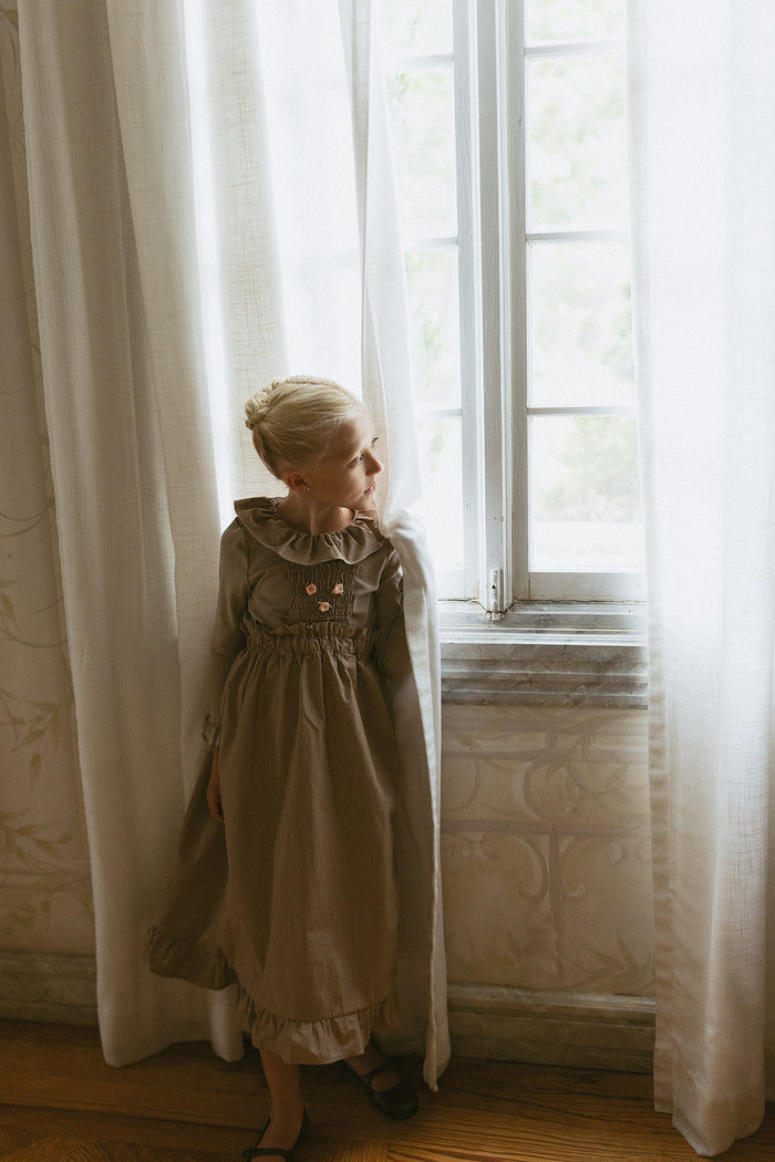 L by Ladida Taupe Smocked Maxi Jumper