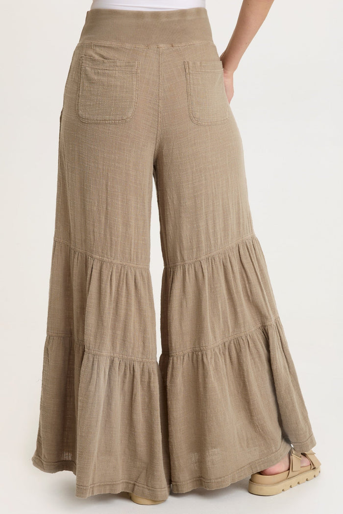 Wearables Lando Gauze Tiered-Bottom Pant