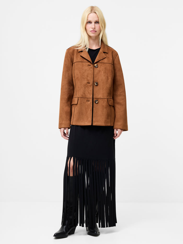 Laney Brown Faux Suede Jacket