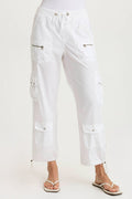 XCVI Langley Poplin Cinched Leg Cargo Pant