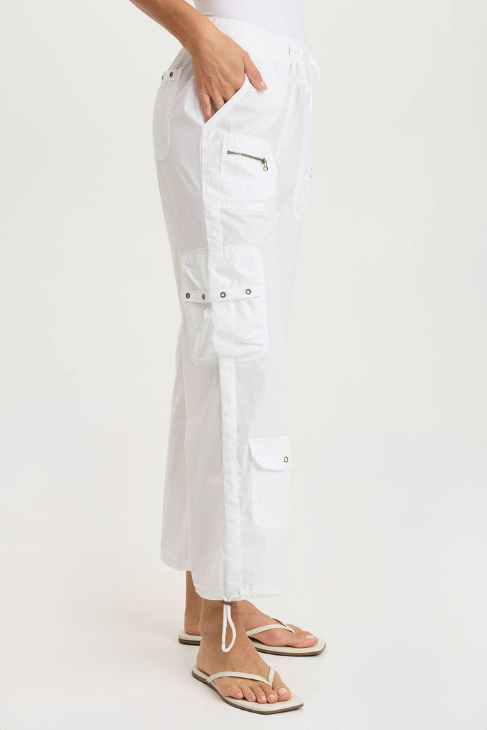 XCVI Langley Poplin Cinched Leg Cargo Pant