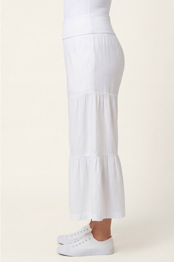 Wearables Linen Side-Tier Wide Leg Palazzo