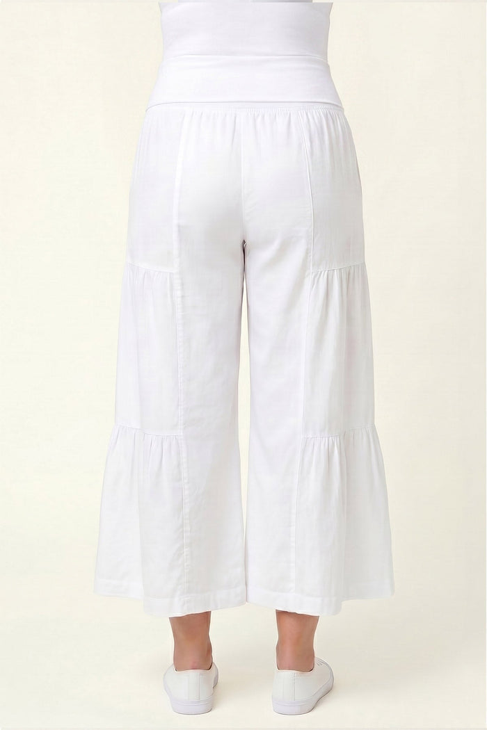 Wearables Linen Side-Tier Wide Leg Palazzo