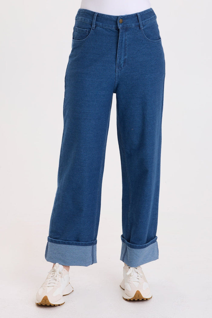 Wearables Livia Indigo Twill Cuffed Pant