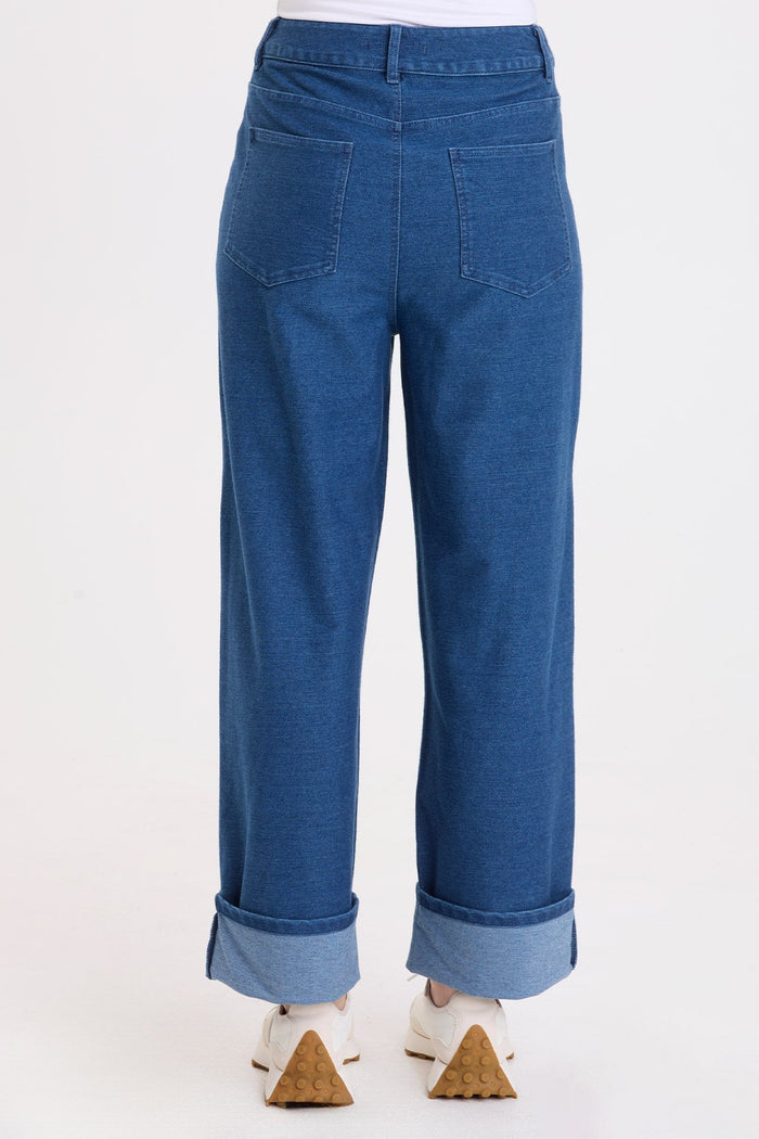 Wearables Livia Indigo Twill Cuffed Pant