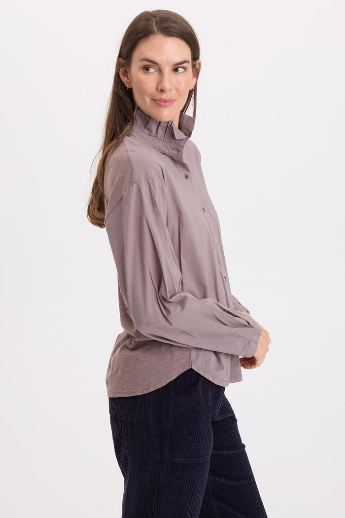 Wearables Lohan Voile Ruffle Neck Top