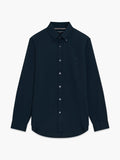 Long Sleeve Twill Navy Blue Oxford Shirt