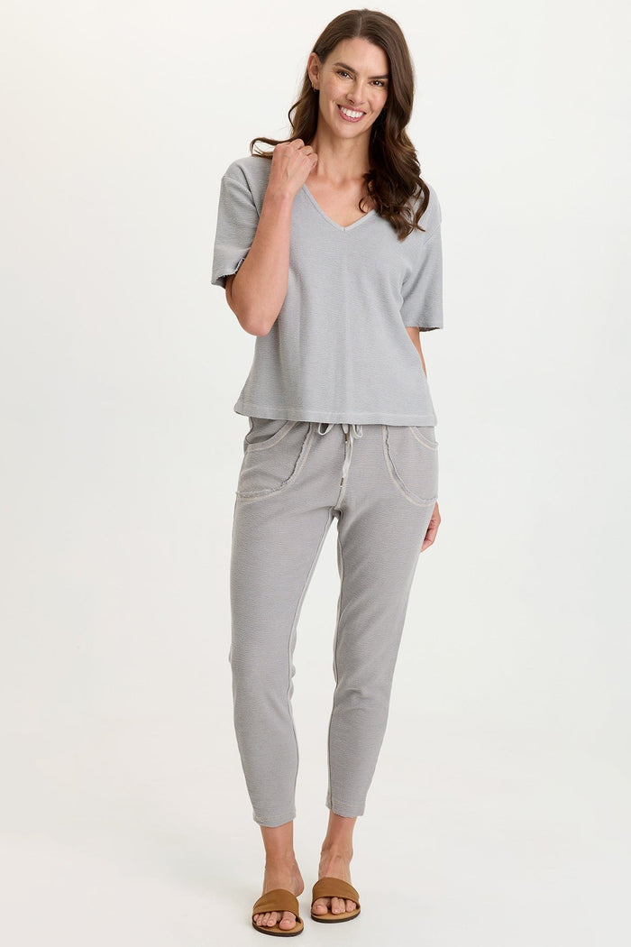 Wearables Lorn Crepe Knit V-Neck Tee