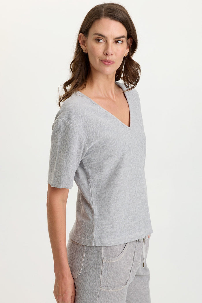 Wearables Lorn Crepe Knit V-Neck Tee