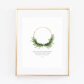 Luke 2:14 wreath scripture print