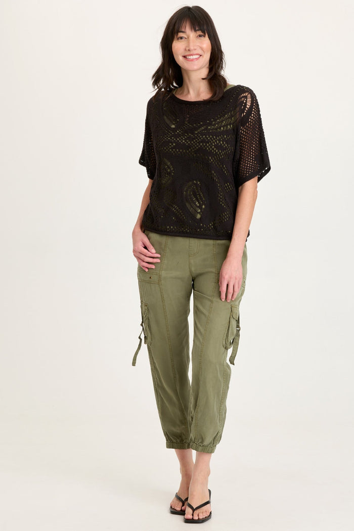 XCVI Macon Cotton Knit Short Sleeve Top